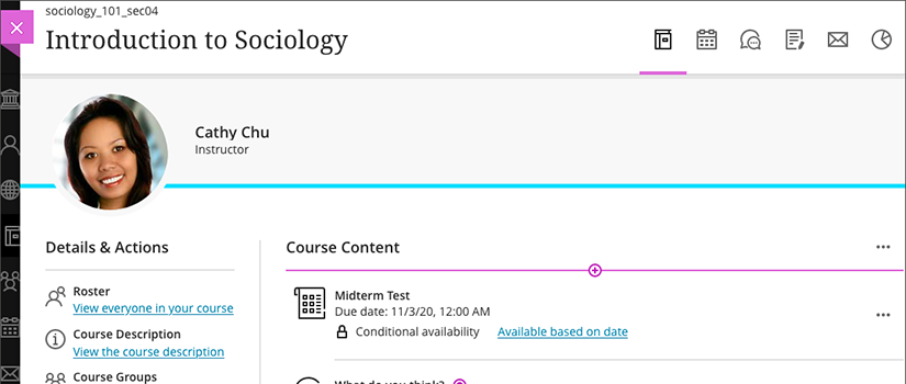 Blackboard Ultra Course View