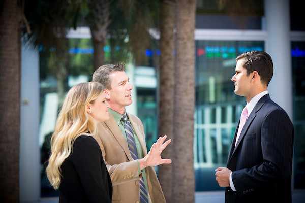 Staff interacting