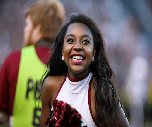 Cheerleader at a UofSC football game.