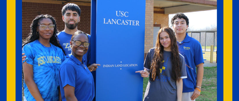 Students gathered together at the extension in Indian Land