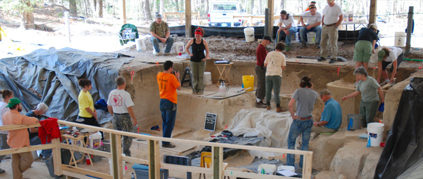 Archeological dig site