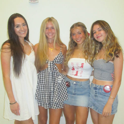 A group of students smiling.