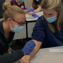 Participants testing for allergy