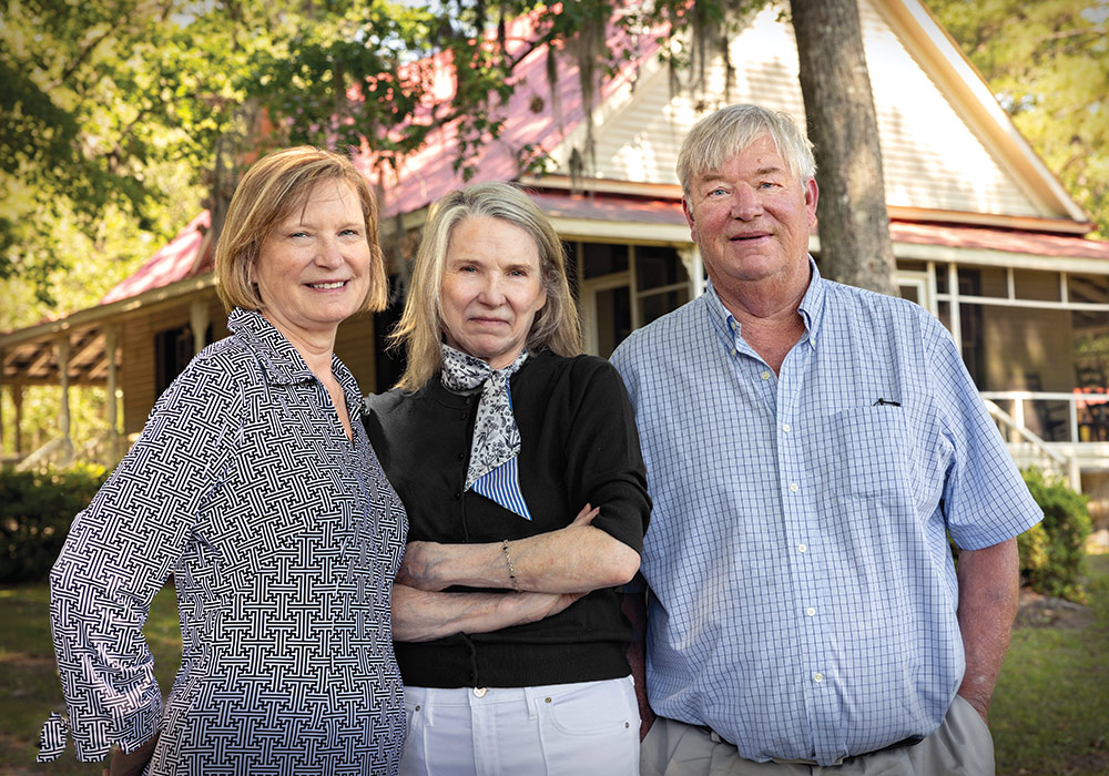 Siblings Coleman Floyd Buckhouse, Sissy Floyd and Bubby Floyd gathered at the family’s country home in Pamplico, South Carolina, to discuss their parent’ legacy and their transformational gift to their alma mater’s medical school.