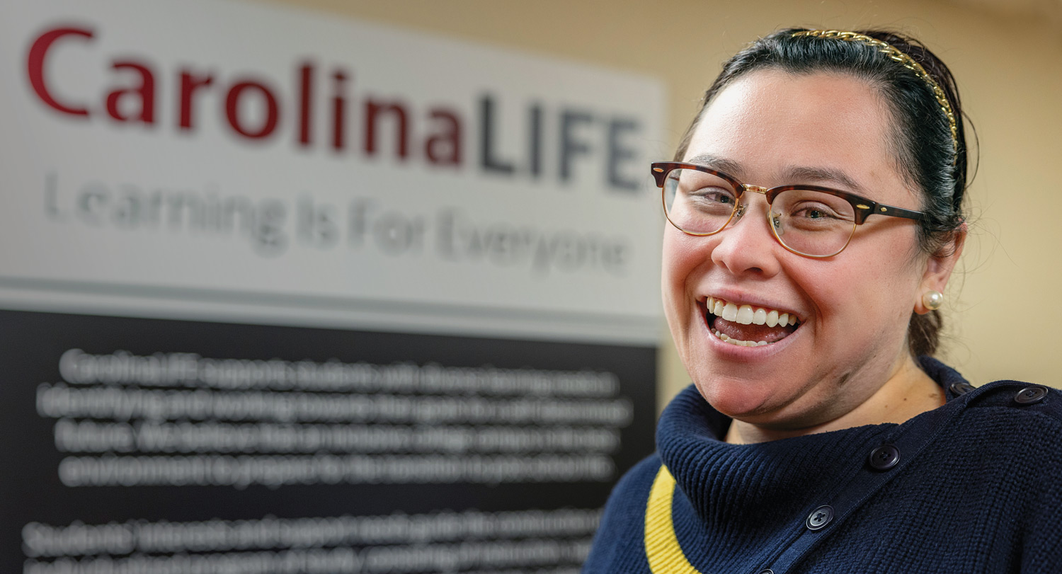 Ruth Bollinger in the CarolinaLIFE building.