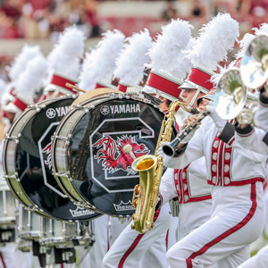 Carolina Marching Band on the football field