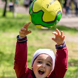 children playing in park