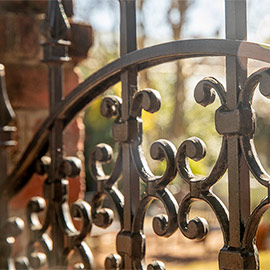 Wrought iron Horseshoe gates